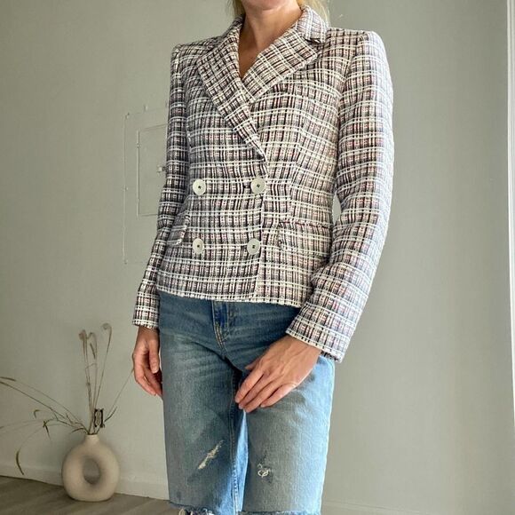 Zara Blazer Double Breasted Weaved Textured - Picture 7 of 9